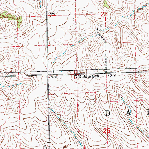 Topographic Map of Dublin School, WI