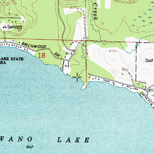 Topographic Map of Duchess Creek, WI