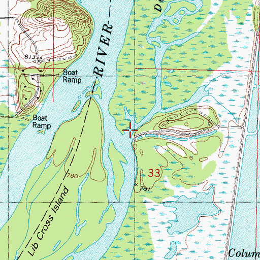 Topographic Map of Duck Creek, WI