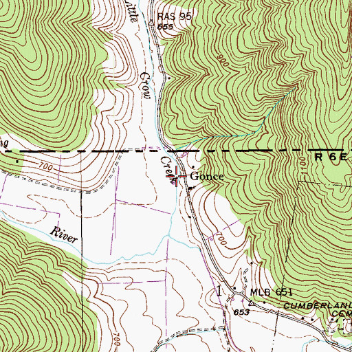 Topographic Map of Gonce, AL
