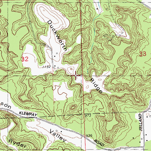 Topographic Map of Duckworth Ridge, WI