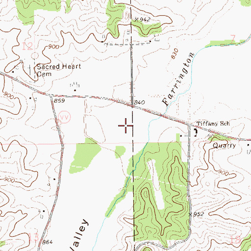 Topographic Map of Dugan Valley, WI
