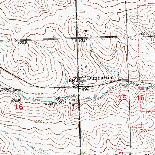 Topographic Map of Dunbarton, WI
