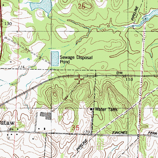 Topographic Map of Gosa, AL