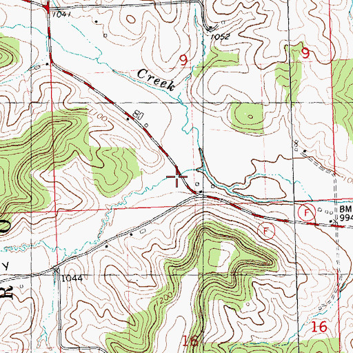 Topographic Map of Durkee Valley, WI