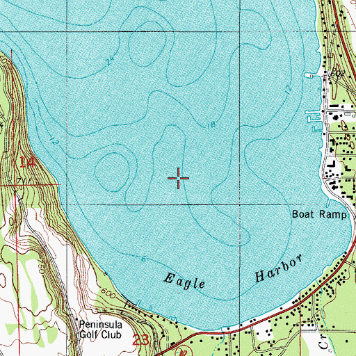 Topographic Map of Eagle Harbor, WI
