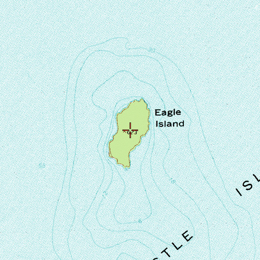Topographic Map of Eagle Island, WI