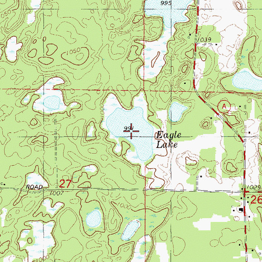 Topographic Map of Eagle Lake, WI