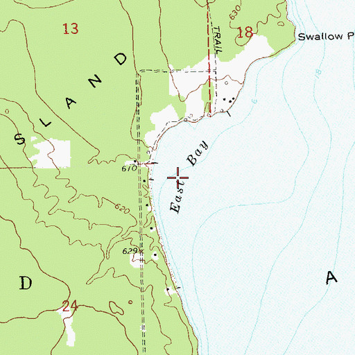 Topographic Map of East Bay, WI