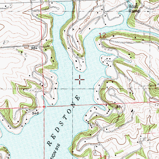 Topographic Map of East Branch Big Creek, WI