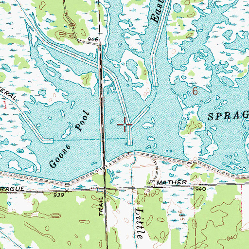 Topographic Map of East Branch Little Yellow River, WI
