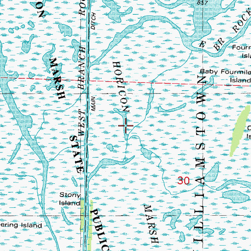 Topographic Map of East Branch Rock River, WI