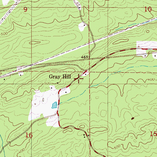 Topographic Map of Gray Hill, AL