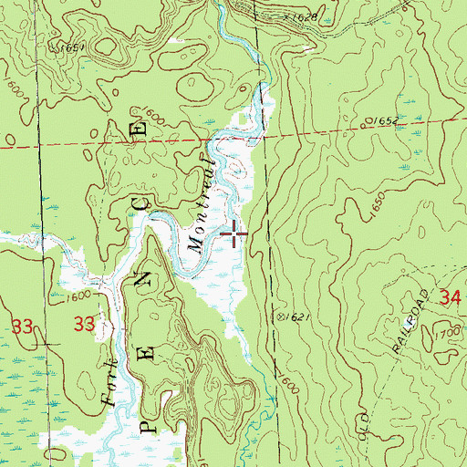 Topographic Map of East Creek, WI