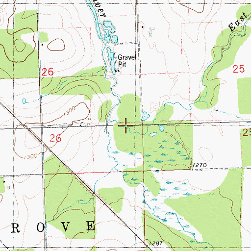 Topographic Map of East Fork Popple River, WI