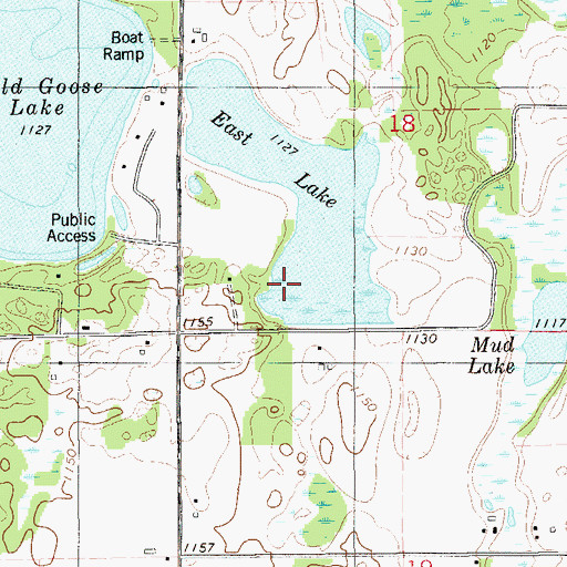 Topographic Map of East Lake, WI
