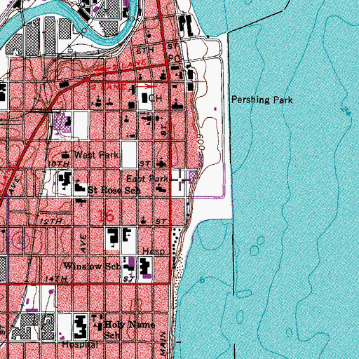 Topographic Map of East Park, WI