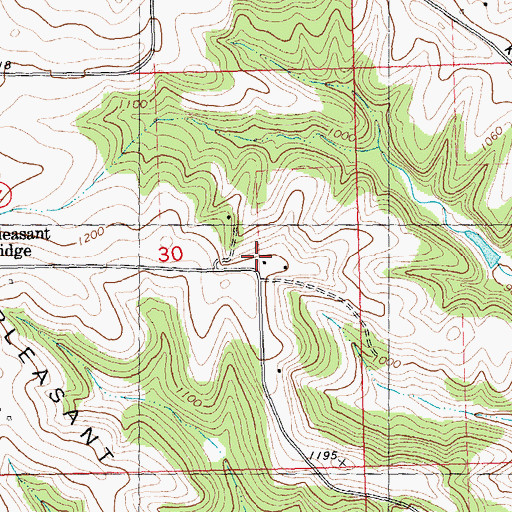 Topographic Map of East Pleasant Ridge School, WI