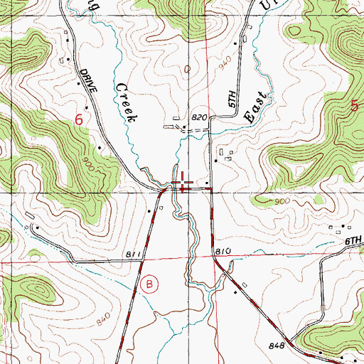 Topographic Map of East Upper Big Creek, WI