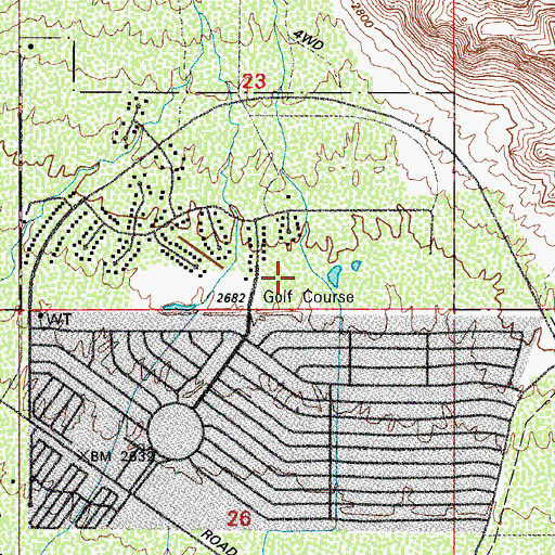 Topographic Map of Tucson Estates Shopping Center, AZ