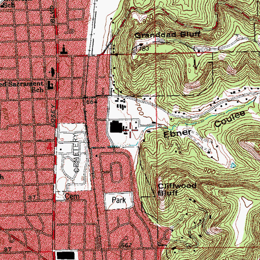 Topographic Map of Ebner Coulee, WI