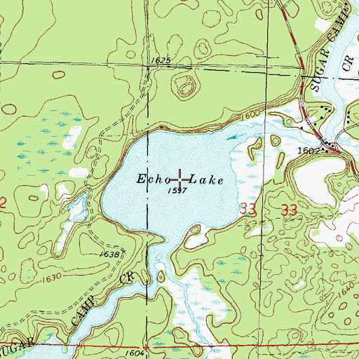 Topographic Map of Echo Lake, WI