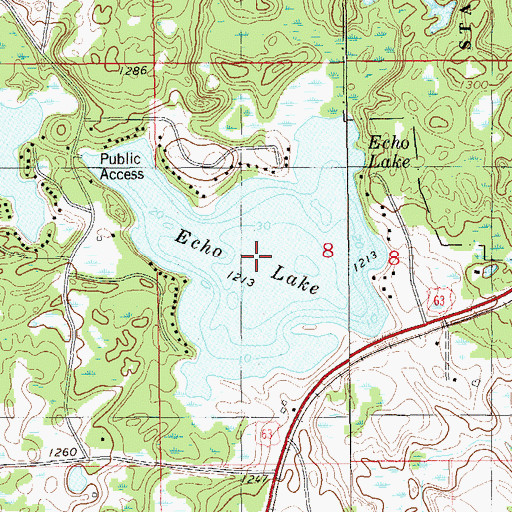 Topographic Map of Echo Lake, WI