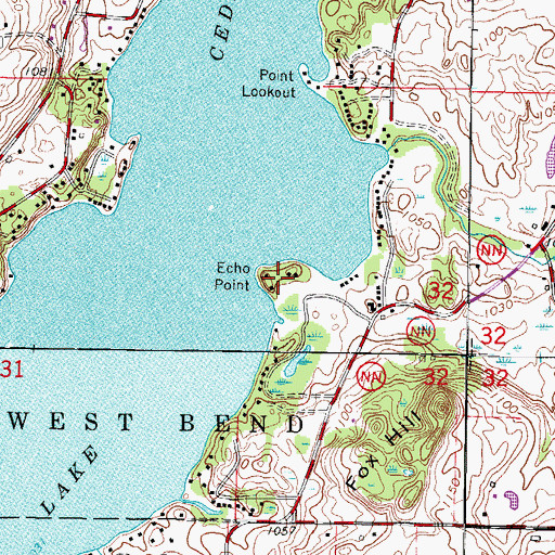 Topographic Map of Echo Point, WI