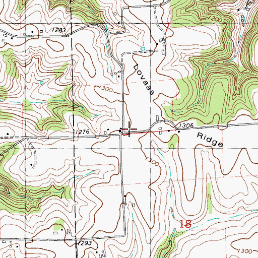 Topographic Map of Eide School, WI