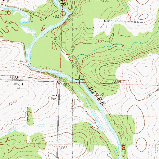 Topographic Map of Einert Creek, WI