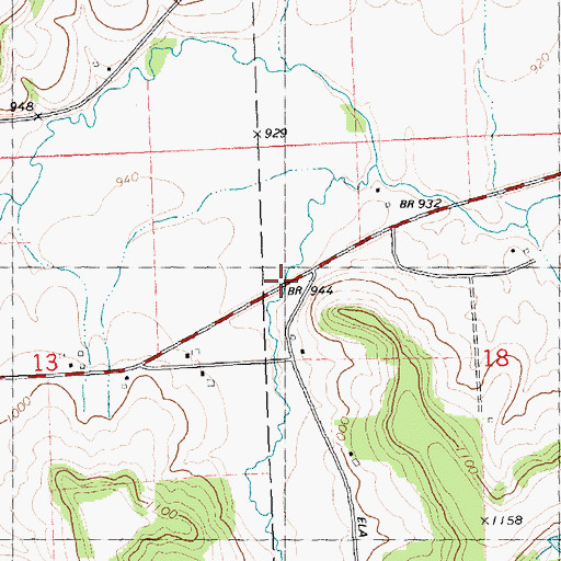 Topographic Map of Ela Valley, WI