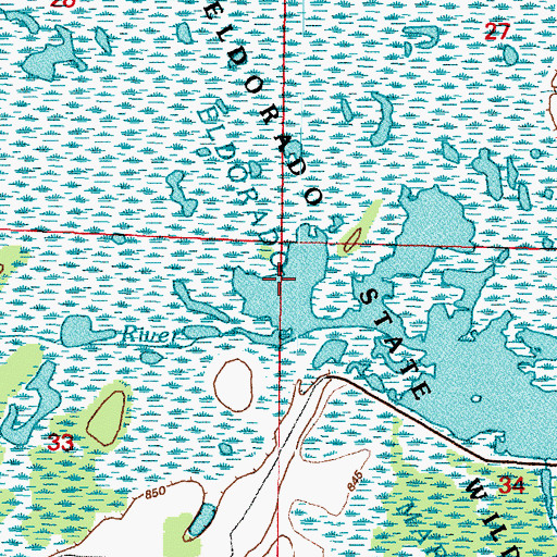 Topographic Map of Eldorado Marsh, WI