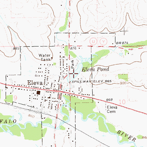 Topographic Map of Eleva Pond, WI