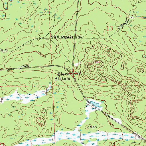 Topographic Map of Eleva Station, WI