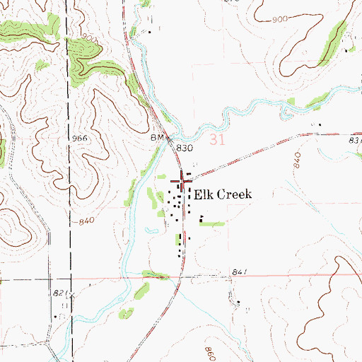 Topographic Map of Elk Creek, WI
