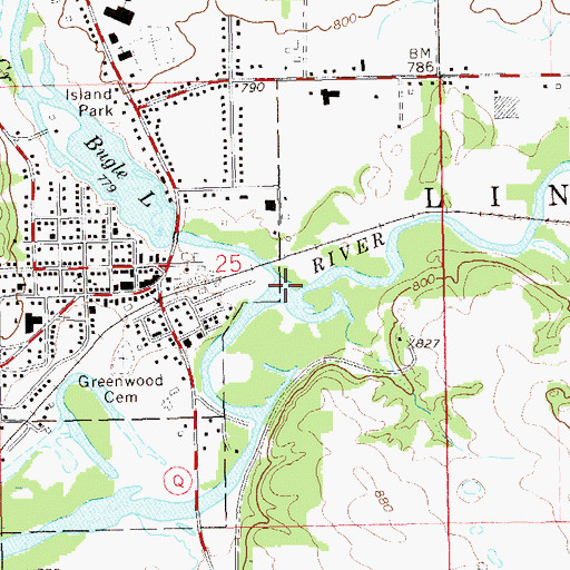 Topographic Map of Elk Creek, WI