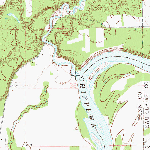 Topographic Map of Elk Creek, WI