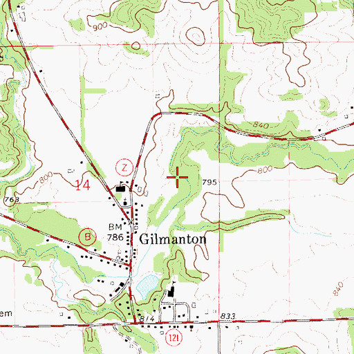 Topographic Map of Elk Creek, WI
