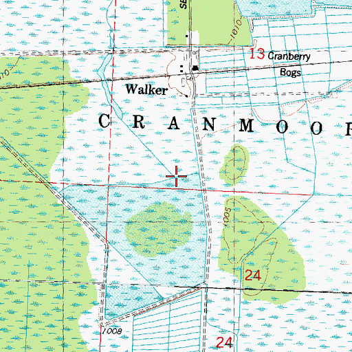 Topographic Map of Elm Creek, WI