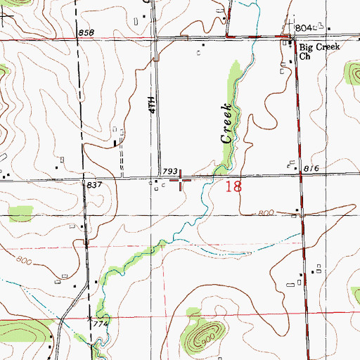 Topographic Map of Elm Grove School, WI