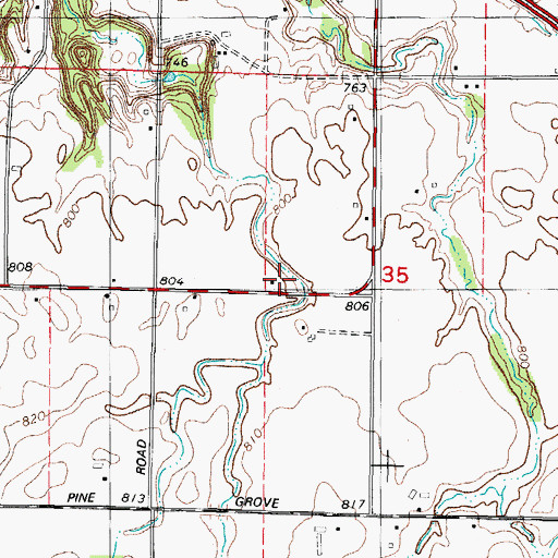 Topographic Map of Elm View School (historical), WI