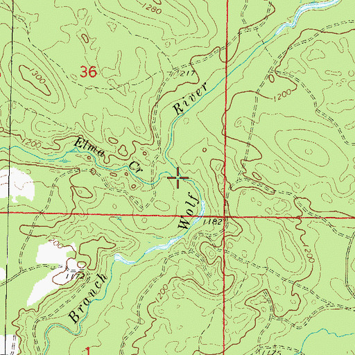 Topographic Map of Elma Creek, WI