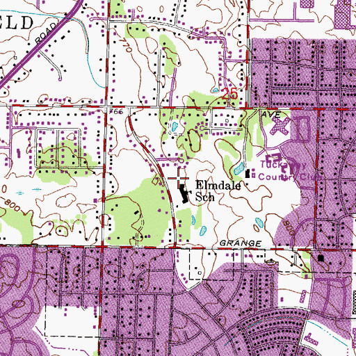 Topographic Map of Elm Dale Elementary School, WI