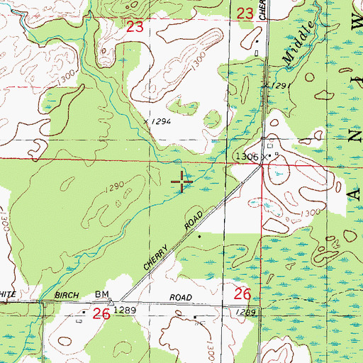 Topographic Map of Elmhurst Creek, WI
