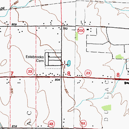 Topographic Map of Elmwood School, WI