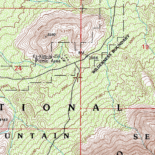 Topographic Map of Tucson Mountain Wildlife Area, AZ