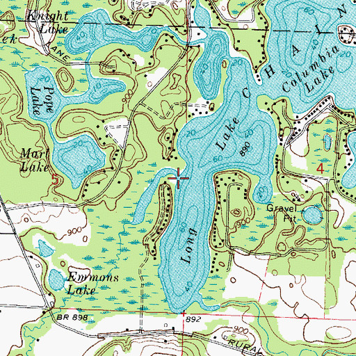 Topographic Map of Emmons Creek, WI