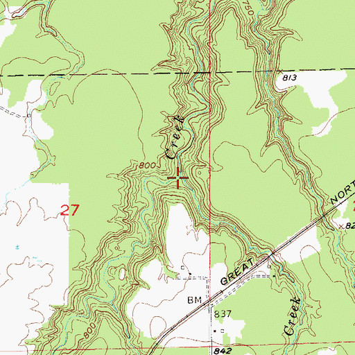 Topographic Map of Empire Creek, WI