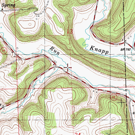 Topographic Map of English Run, WI