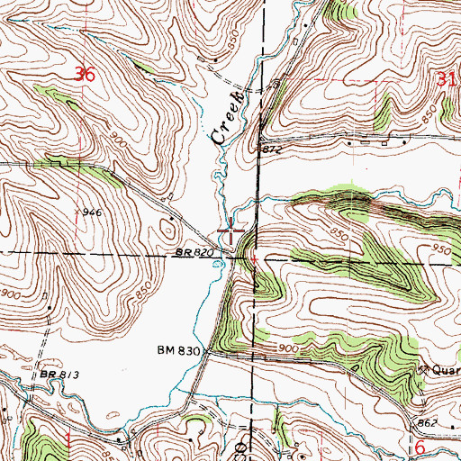 Topographic Map of Erickson Creek, WI